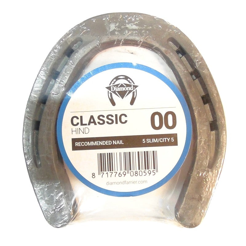 Diamond Farrier 00HINDPR Hind Shoe, 1/4 in Thick, 00, Steel