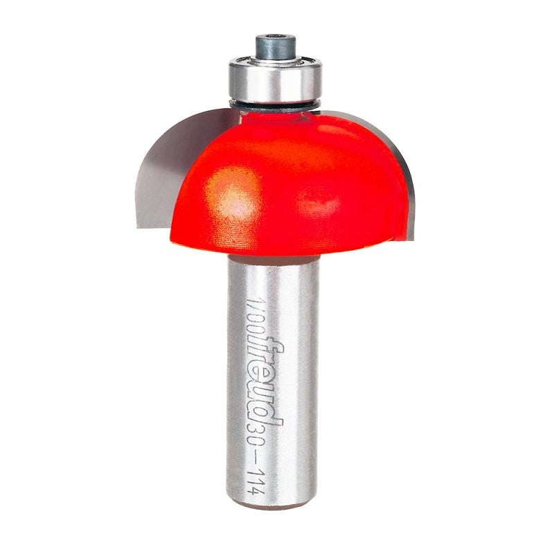 Freud 30-114 Router Bit, 1-1/2 in Dia Cutter, 5/8 in L Cutting, 2-1/2 in OAL, 1/2 in Dia Shank, 2-Cutter, Carbide