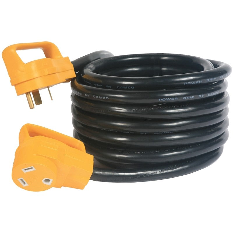 Camco USA 55191 Extension Cord, 10 ga Cable, 25 ft L, Male, Female, Black Jacket