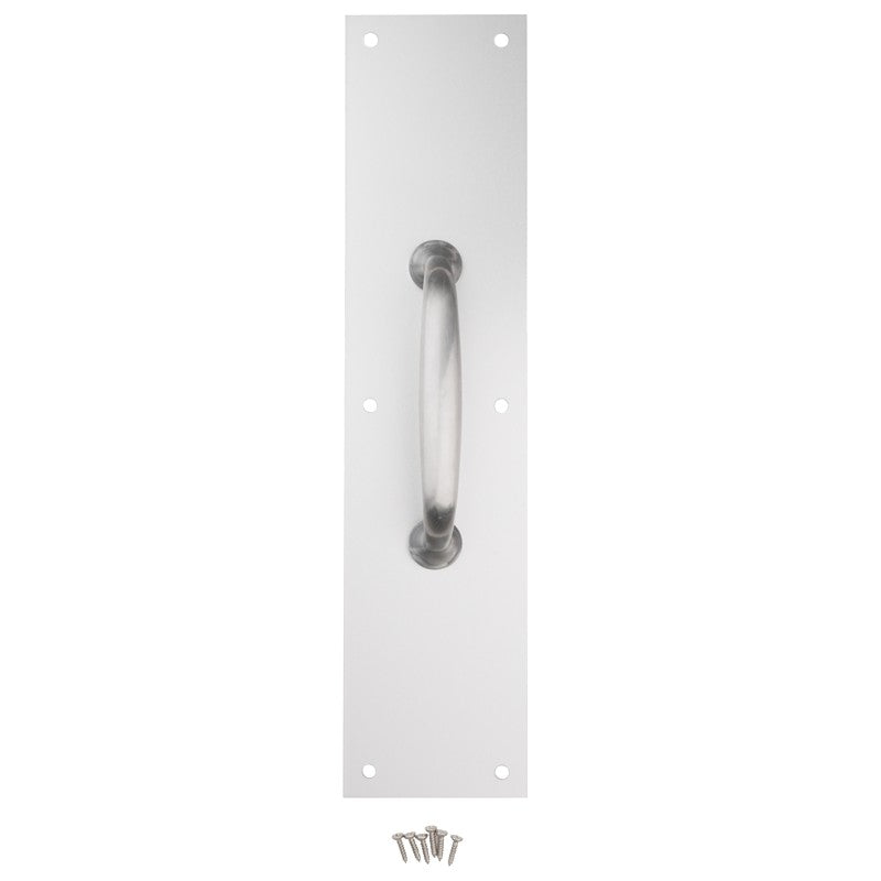 National Hardware N270-404 Pull Plate, 3-1/2 in W, 15 in H, Aluminum