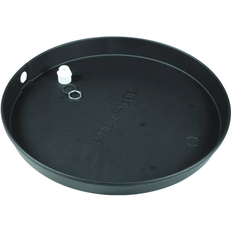 Camco USA 11460 Recyclable Drain Pan, Plastic, For: Electric Water Heaters, 22 in ID x 2-1/2 in D