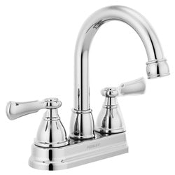 Peerless Elmhurst Series P2665LF Centerset Bathroom Faucet, 1 gpm, 2-Handle, 3-Faucet Hole, Zinc, Chrome