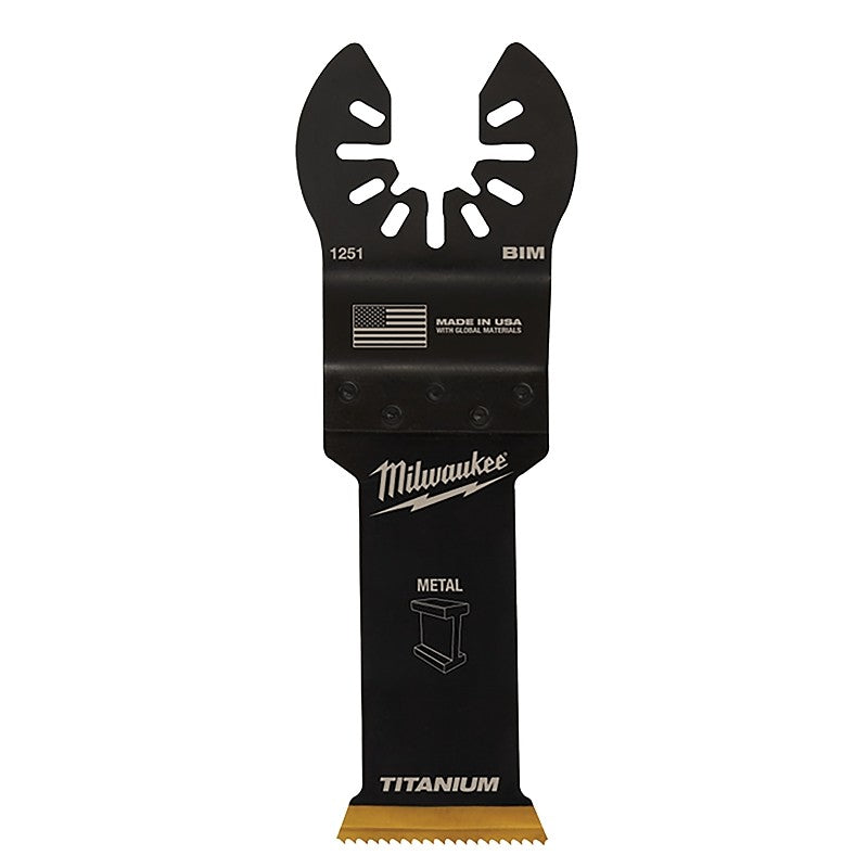 Milwaukee 49-25-1253 Blade, 1-1/8 in, 1-5/8 in D Cutting, HSS/Titanium, 3/PK