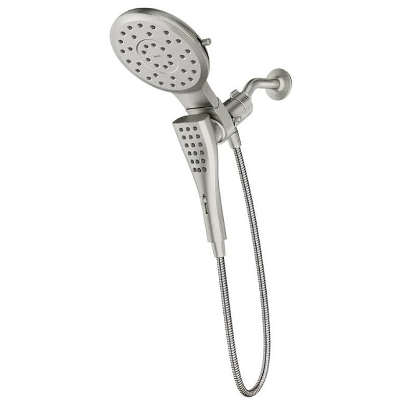 Moen Verso Series 220C2EPSRN Combination Shower, Round, 1/2 in Connection, IPS, 1.75 gpm, 8-Spray Function, 7 in Dia