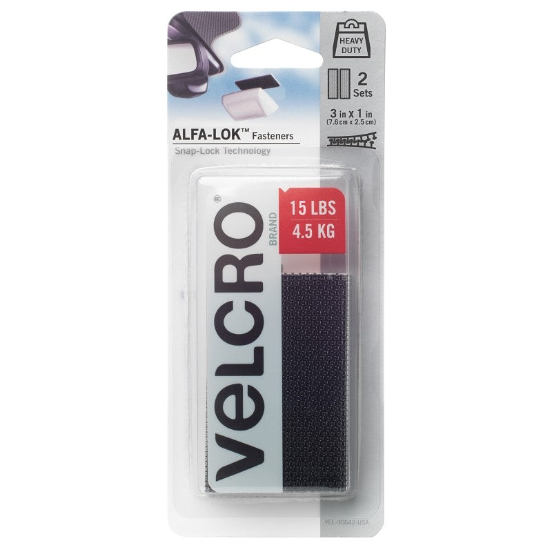 VELCRO Brand ALFA-LOK VEL-30642-USA Fastener, 3 in L