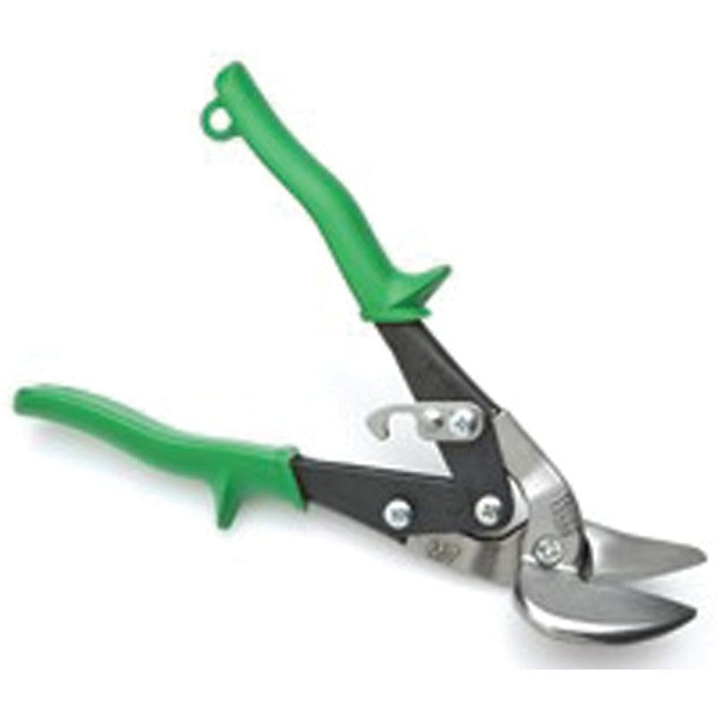 Crescent Wiss M7R Aviation Snip, 9-1/4 in OAL, Straight Cut, Molybdenum Steel Blade, Non-Slip Grip Handle, Green Handle