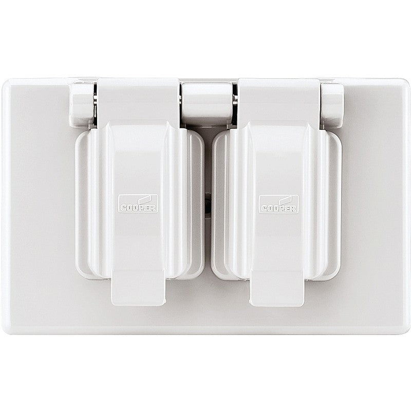 Eaton Wiring Devices S1962W-SP Cover, 2-63/64 in L, 4-37/64 in W, Rectangular, Thermoplastic, White