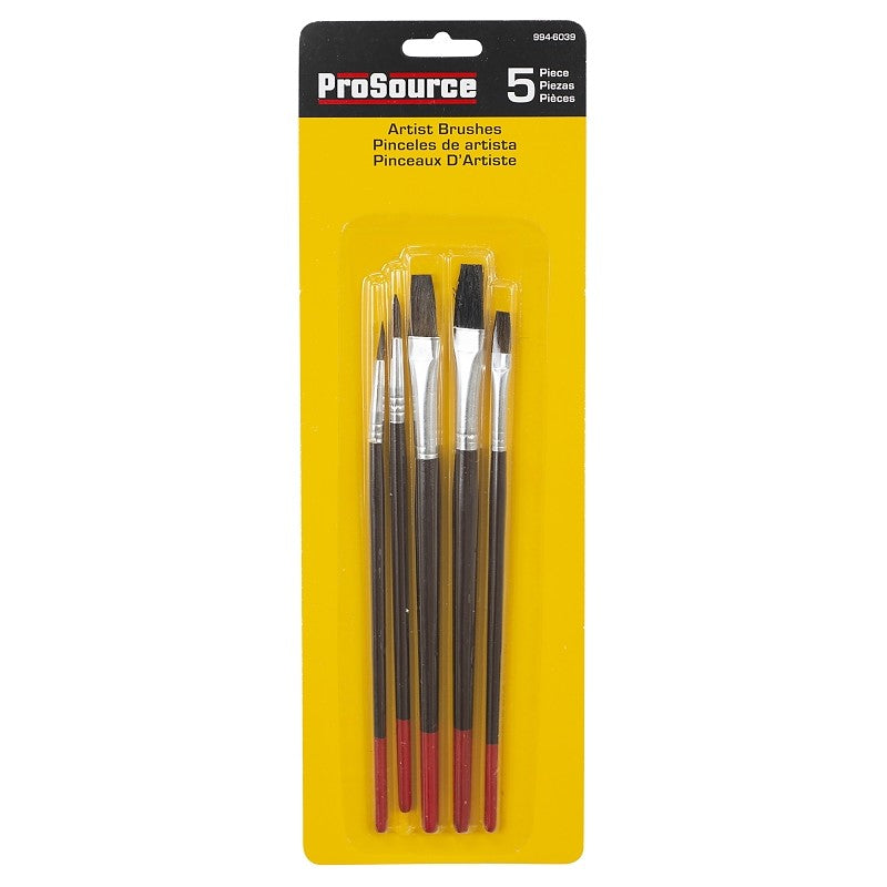 ProSource A55505 Artist Brush Set, Wood Handle