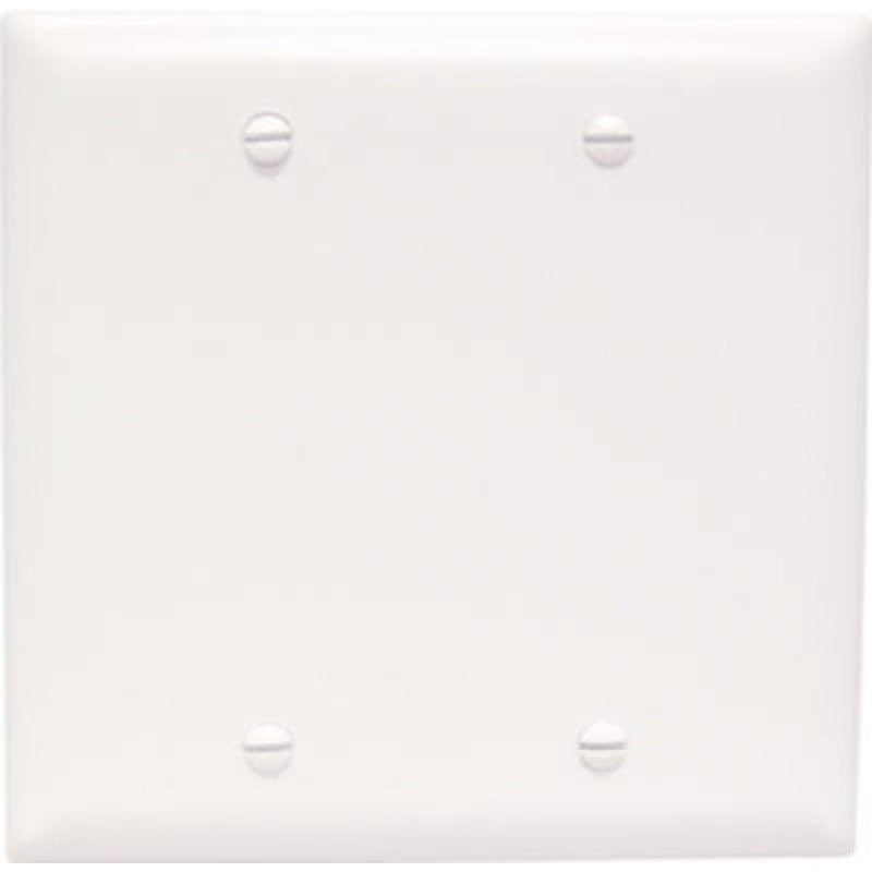 Legrand TradeMaster TP23WCC12 Blank Wallplate, 4-11/16 in L, 4-3/4 in W, 0.07 in Thick, 2 -Gang, Nylon
