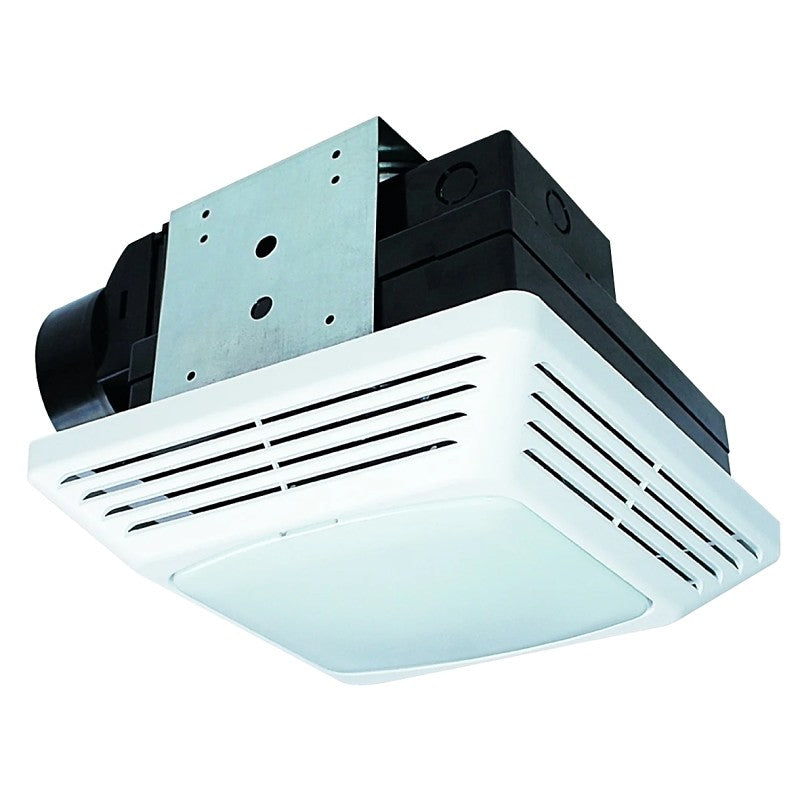Air King BFQL70 Exhaust Fan, 0.5 A, 120 V, 70 cfm Air, 2 sones, LED Lamp, 4 in Duct, White