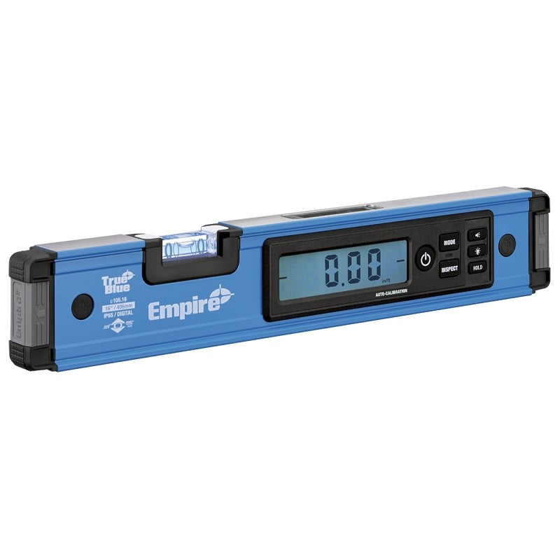 Empire Level True Blue Series E105.16 Digital Box Level, 16 in L, 2-Vial, Non-Magnetic, Aluminum