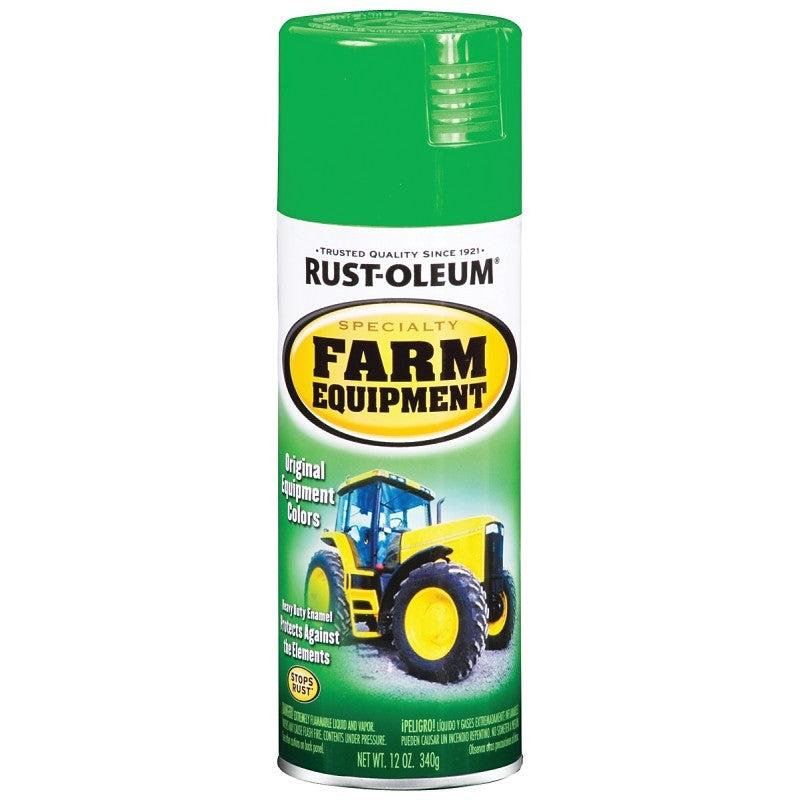 Rust-Oleum 7435830 Enamel Spray Paint, Gloss, Green, 12 oz, Can