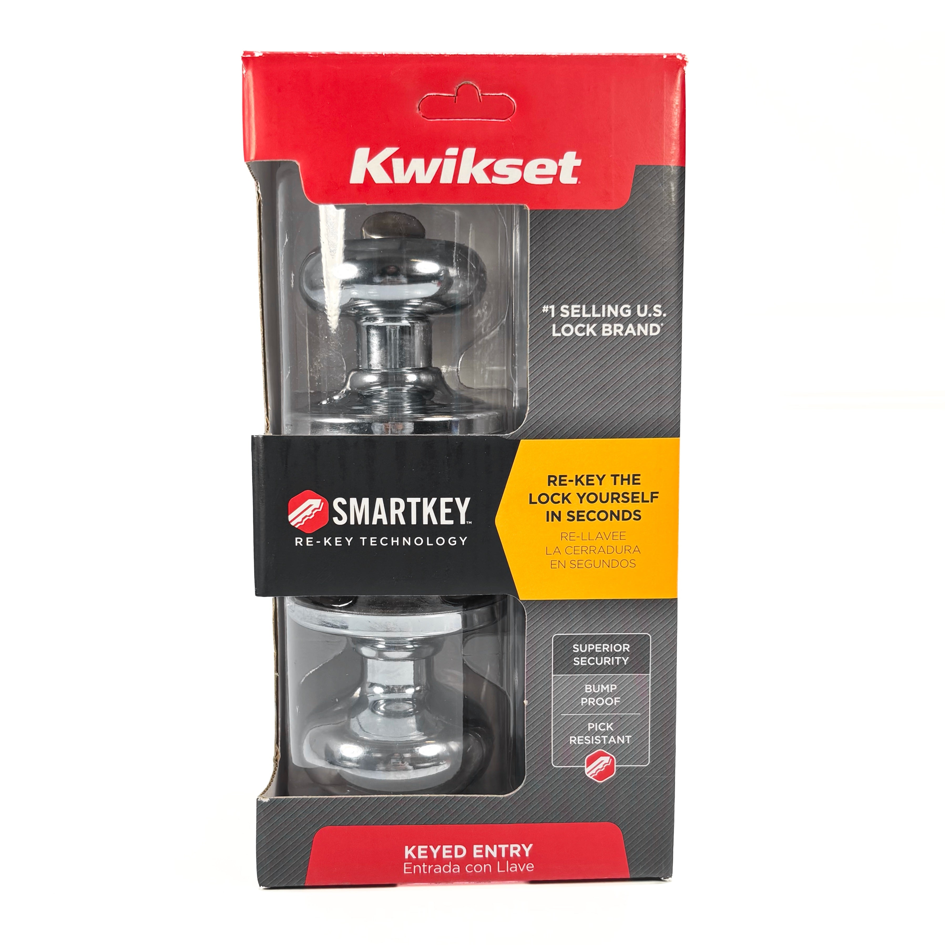Keyed Entry Lockset Smartkey Polished Chrome