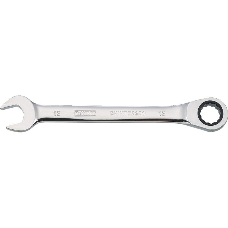 DEWALT DWMT72301OSP Combination Wrench, Metric, 13 mm Head, 6-15/32 in L, 12-Point, Chrome, Comfort-Grip Handle