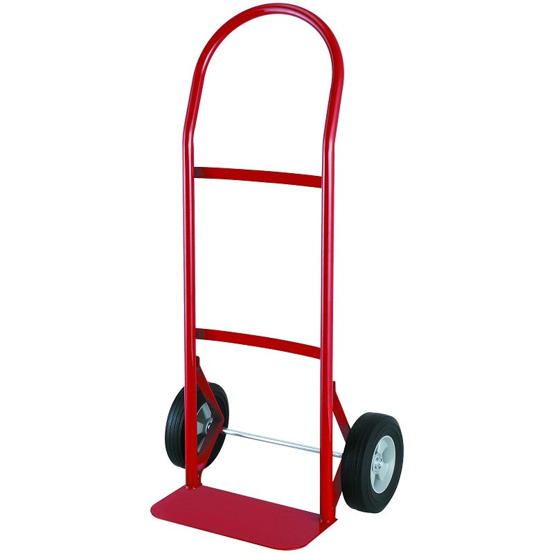 ProSource YY-250-1 Hand Truck, 14 in W Toe Plate, 7 in D Toe Plate, 250 lb, Solid Rubber Caster, Steel Frame, Red