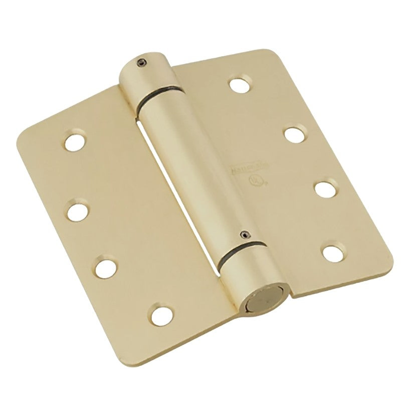 National Hardware N185-207 Spring Hinge, Cold Rolled Steel, Brass, Wall Mounting, 37 lb