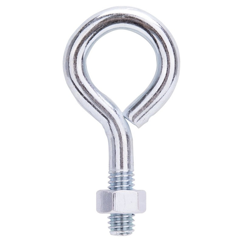 ProSource LR276 Eye Bolt, 7.8 mm Thread, Machine Thread, 3/4 in L Thread, 1-3/16 in Dia Eye, 239 lb Working Load, Steel (Pack of 10)
