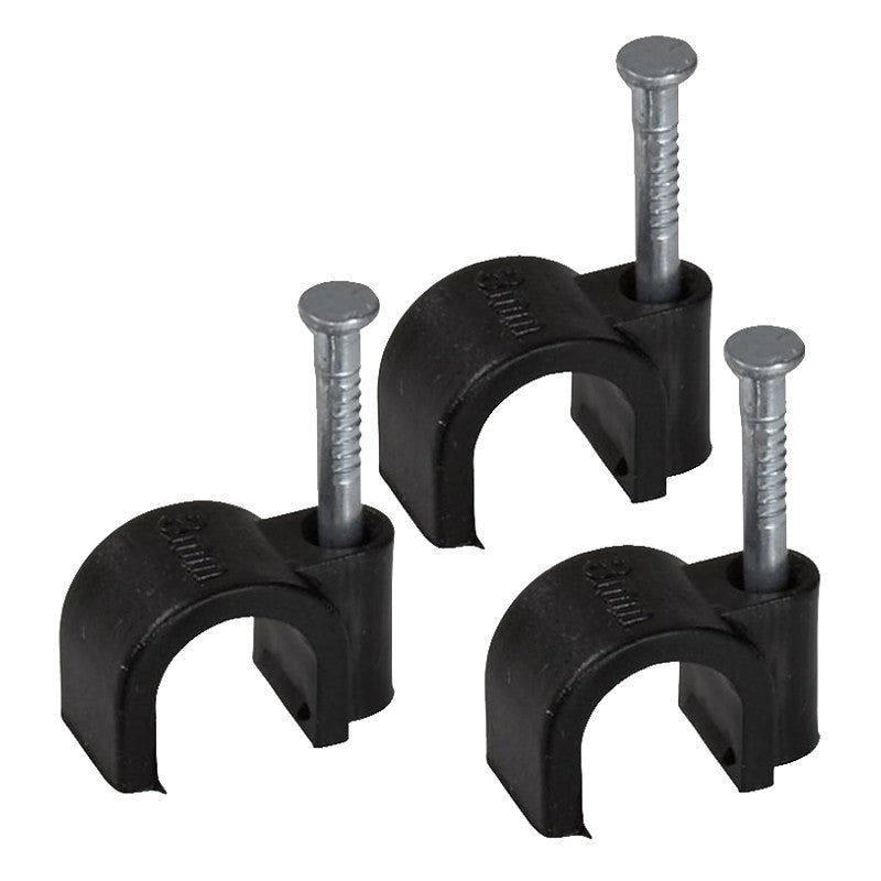 AmerTac VM1020NAB Coax Clip, Plastic, Black (Pack of 4)
