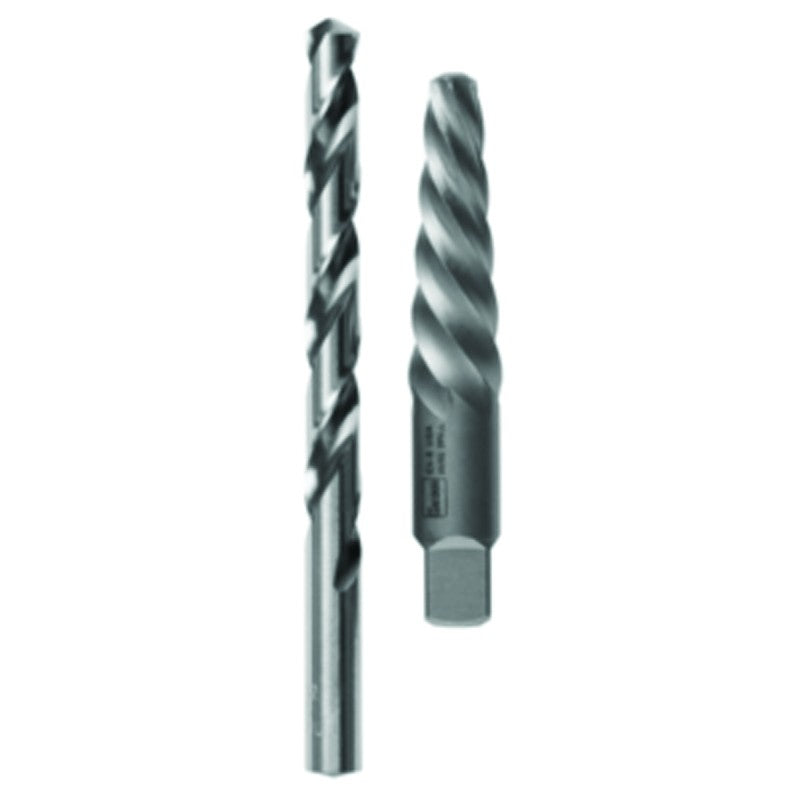 Irwin 53706 Series Extractor and Drill Bit Set, Specifications: #6 Shank, 1/4 In Drill Bit, Standard Shank, HSS