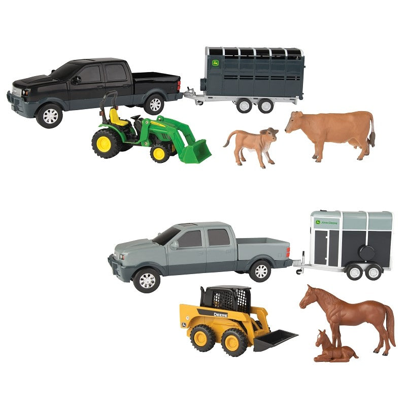 Ertl 37656A Pickup and Livestock Trailer Set, 3 years and Up (Pack of 4)