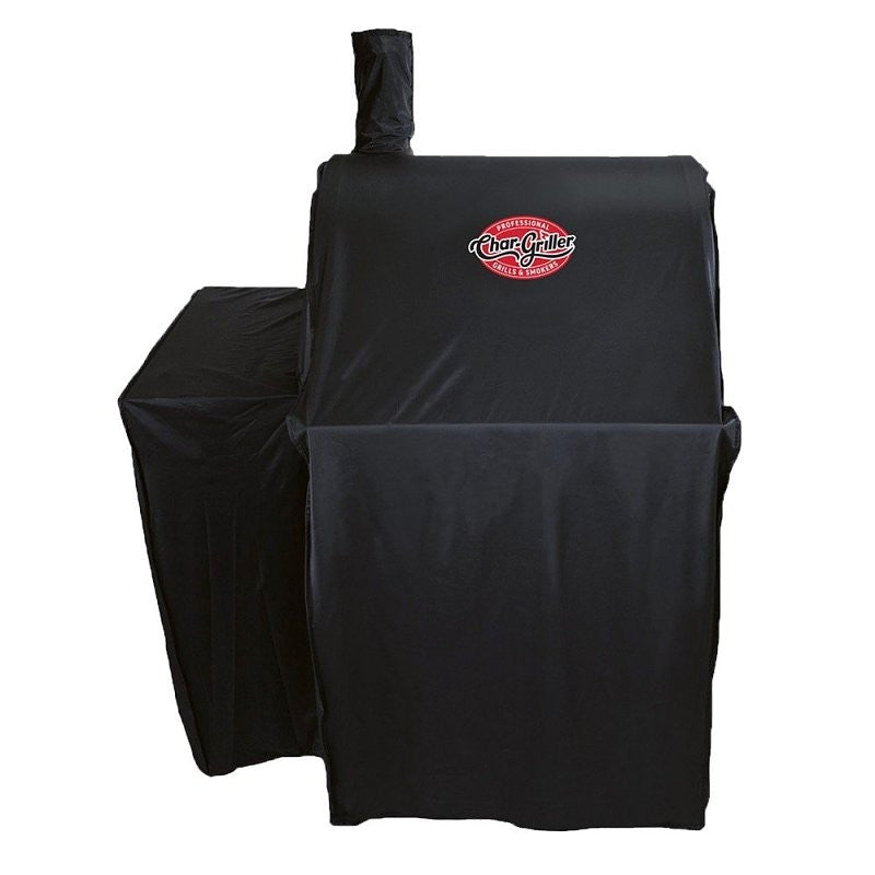 Char-Griller 2323 Grill Cover, 37.8 in W, 30.9 in D, 50.6 in H, Polyester, Black