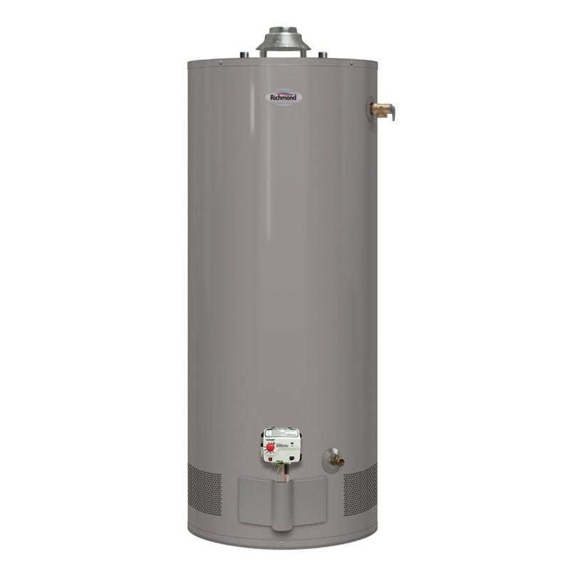 Richmond Essential Series 6G40S-31PF3 Gas Water Heater, Liquid Propane, 40 gal Tank, 65 gph, 31000 Btu/hr BTU