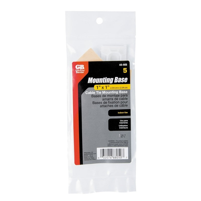 Gardner Bender 45-MB Mounting Base, Nylon, Natural White