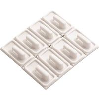 Adhesive Backed Plastic White Mini Hooks 8 Pack