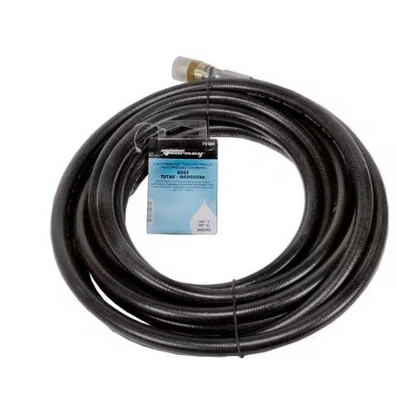 Forney 75184 High-Pressure Hose, 5/16 in, 25 ft L, Male x Female, Steel/Synthetic Rubber, Black