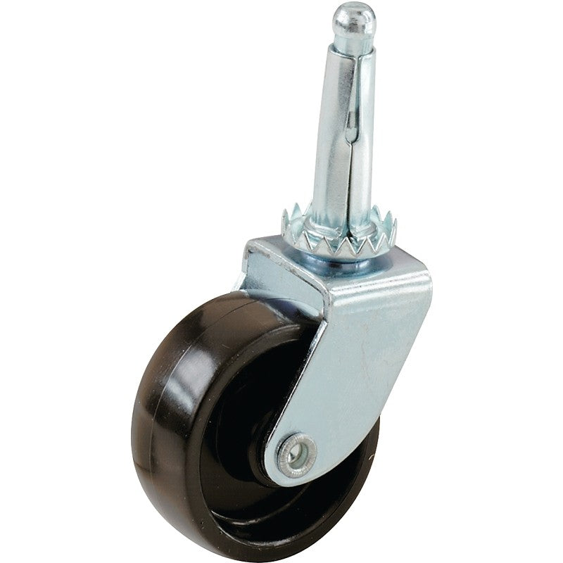 Shepherd Hardware 9557 Swivel Caster, Stem Mounting, 4.63 in W x 1.31 in D x 6.56 in H Dimensions, 1-1/4 in Dia Wheel