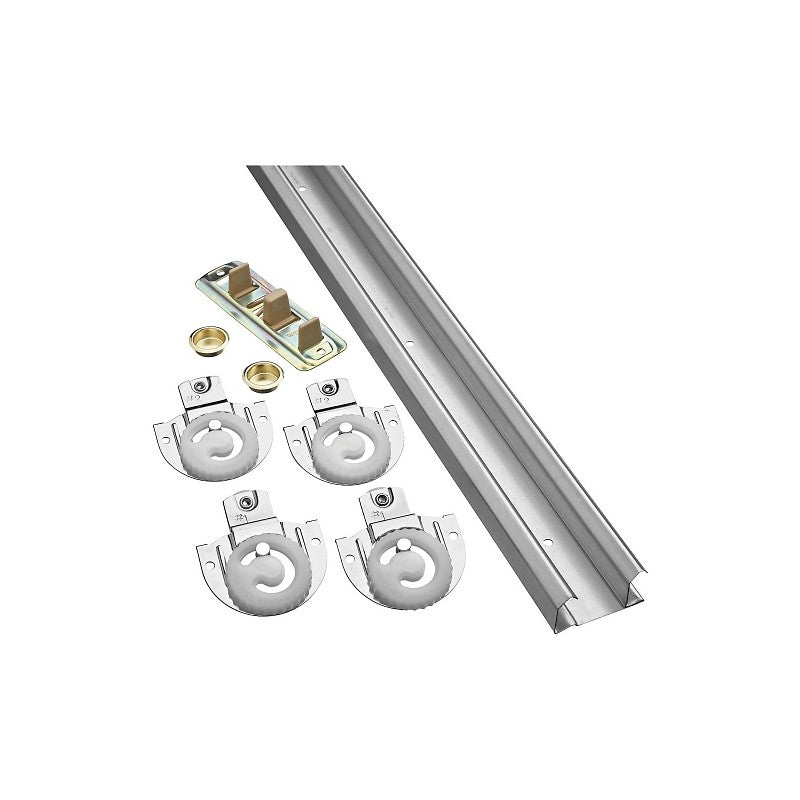 National Hardware N343-061 By-Passing Door Hardware, 48 in L Dimensions, Nylon/Steel, Galvanized