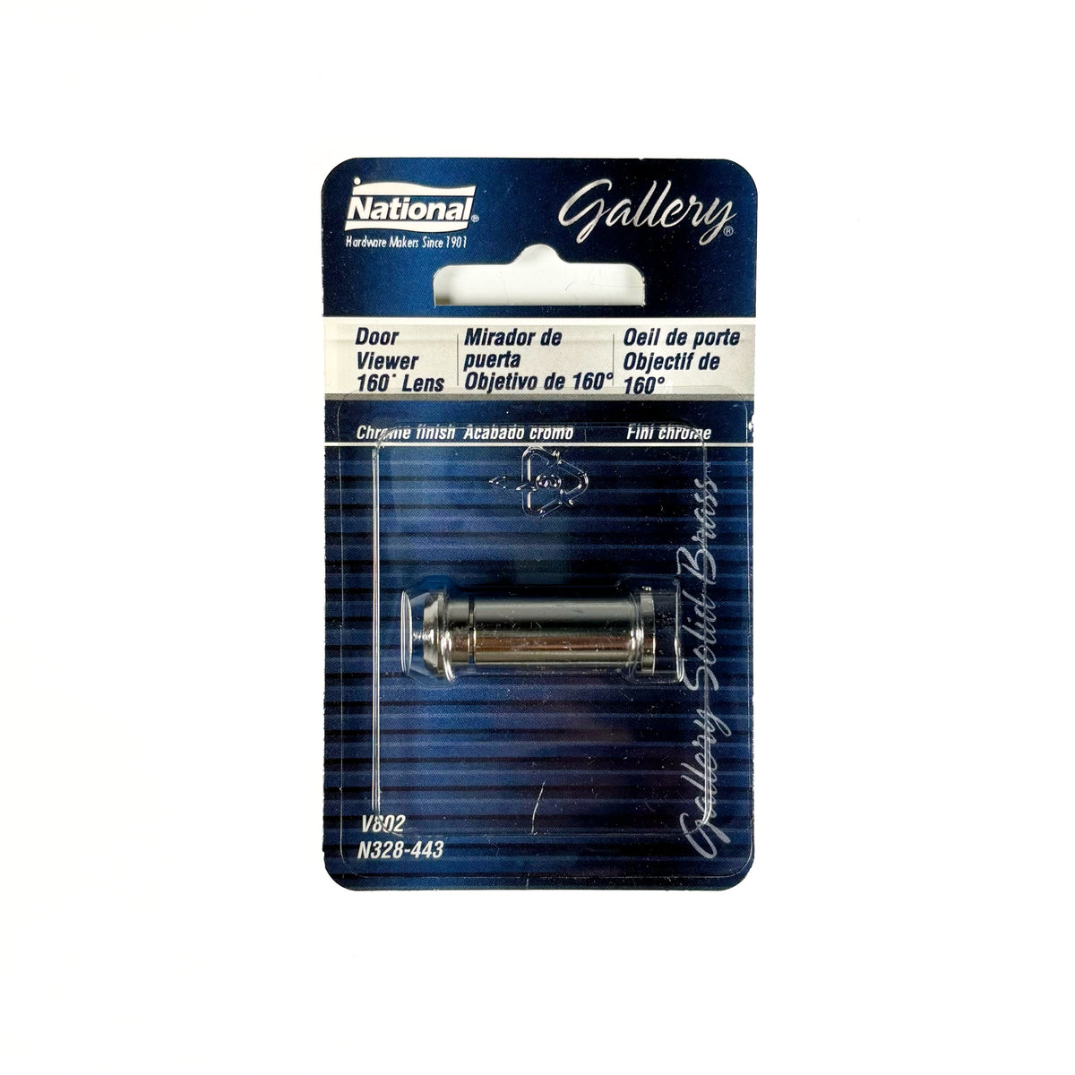 Door Viewer 160 Degree 1/2 Inch Hole Solid Brass Polished Chrome