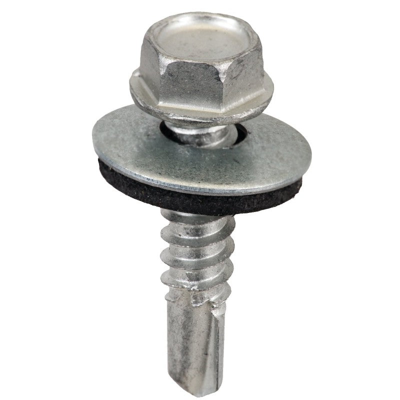 Acorn International SW-MM1212G250 Screw, #12 Thread, Hex Drive, Self-Drilling, Self-Tapping Point, Galvanized Steel