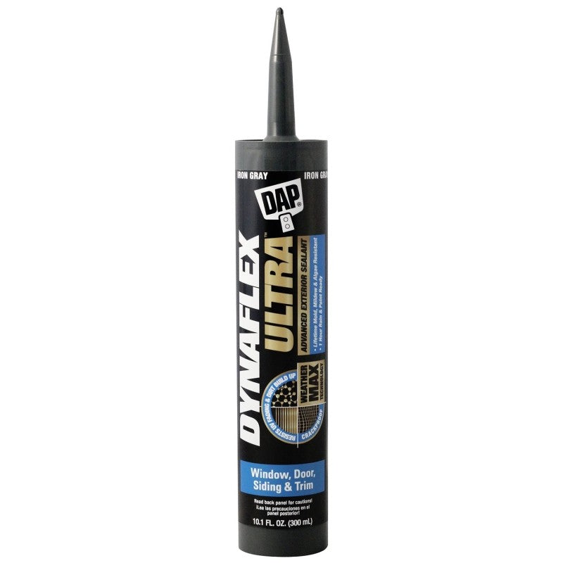 DAP DYNAFLEX ULTRA 7079818215 Advanced Exterior Sealant, Iron Gray, 40 to 100 deg F, 10.1 oz Cartridge