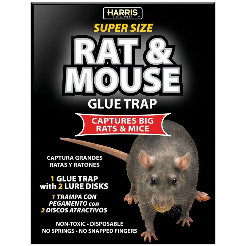 Harris BLKRAT-1 Rat and Mouse Glue Trap, Cardboard