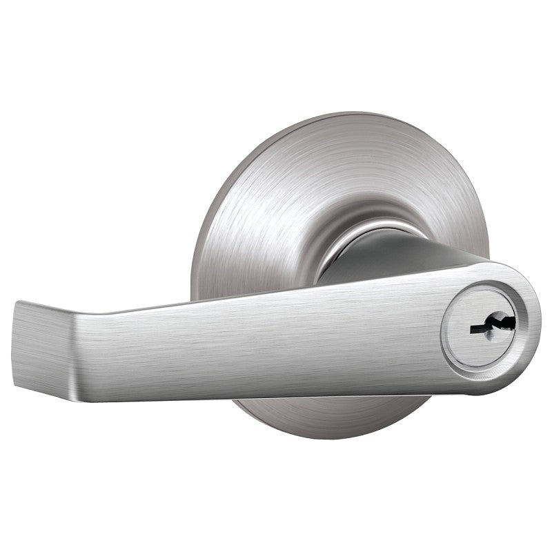 Schlage Elan Series F51A CSVELA626 Entry Lever, Mechanical Lock, Satin Chrome, Metal, Residential, 2 Grade
