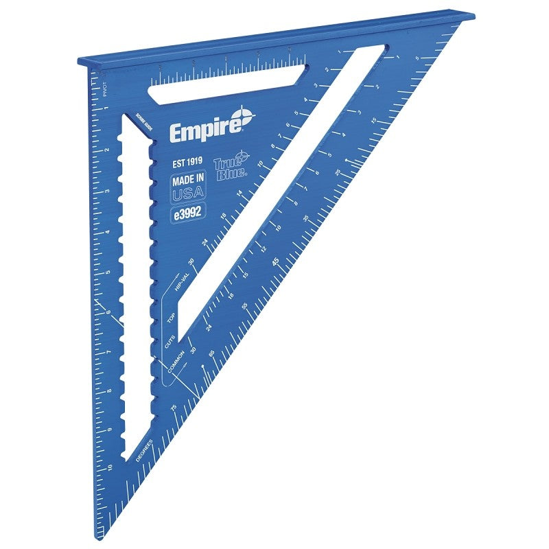 Empire E3992 Rafter Square, 0.13 in Graduation, Aluminum, 12 in L, 11.9 in W