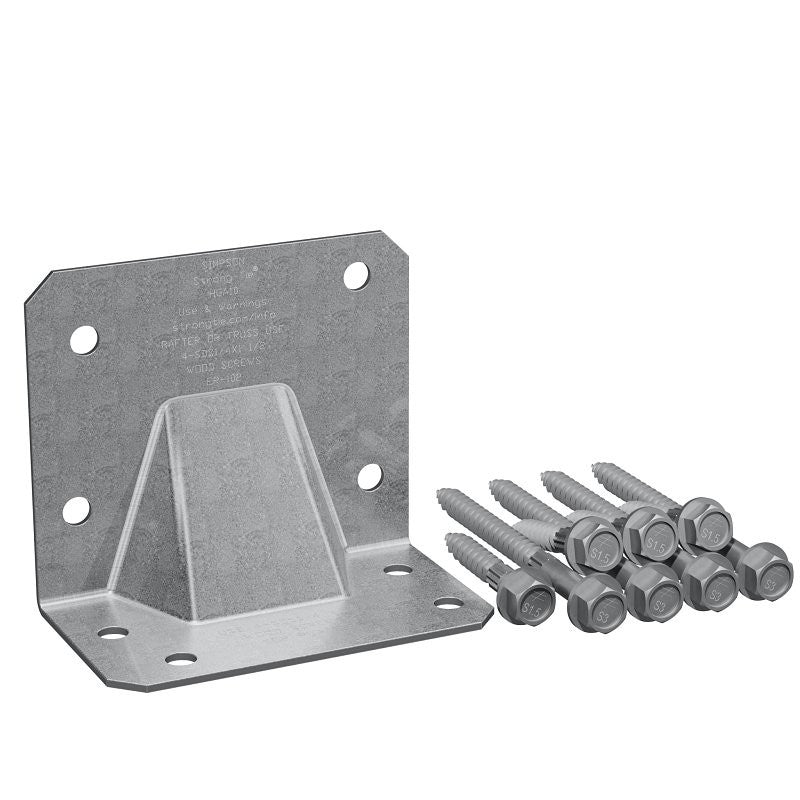 Simpson Strong-Tie HGA HGA10KT Hurricane Tie Kit, 3 ft L, 3-1/2 in W, Steel, Galvanized, Fastening Method: Screw (Pack of 6)