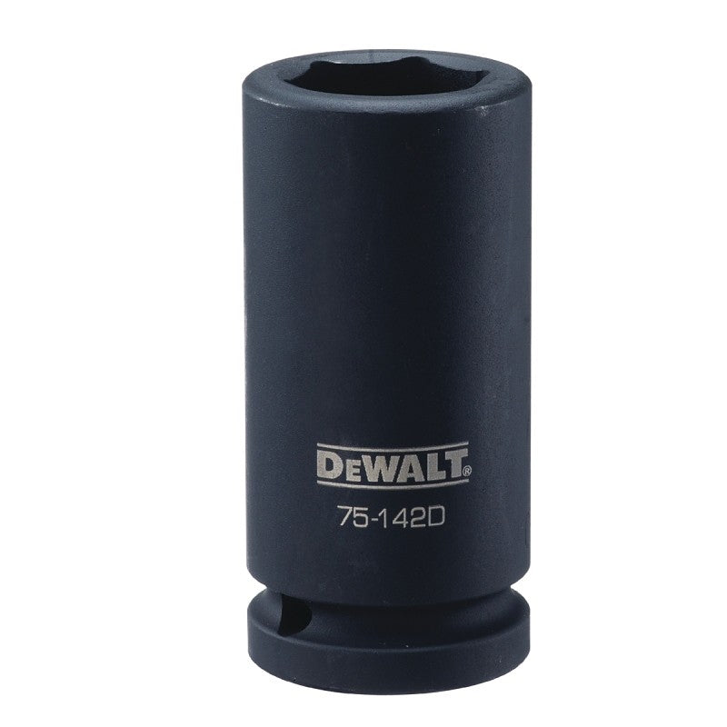 DEWALT DWMT75142OSP Impact Socket, 25 mm Socket, 9/16 in D Socket, 3/4 in Drive, 6-Point, CR-440 Steel, Black Oxide