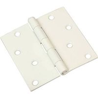 Door Hinge 4 Inch Square Corner Prime Coat White