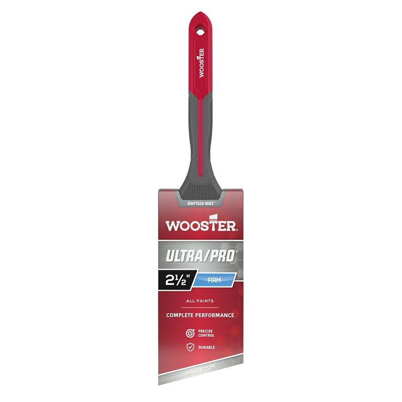 Wooster Ultra/Pro GRIPTECH MAX Series G4174-212 Paint Brush, 2-1/2 in W, Firm Angle Brush, 2-7/8 in L Bristle