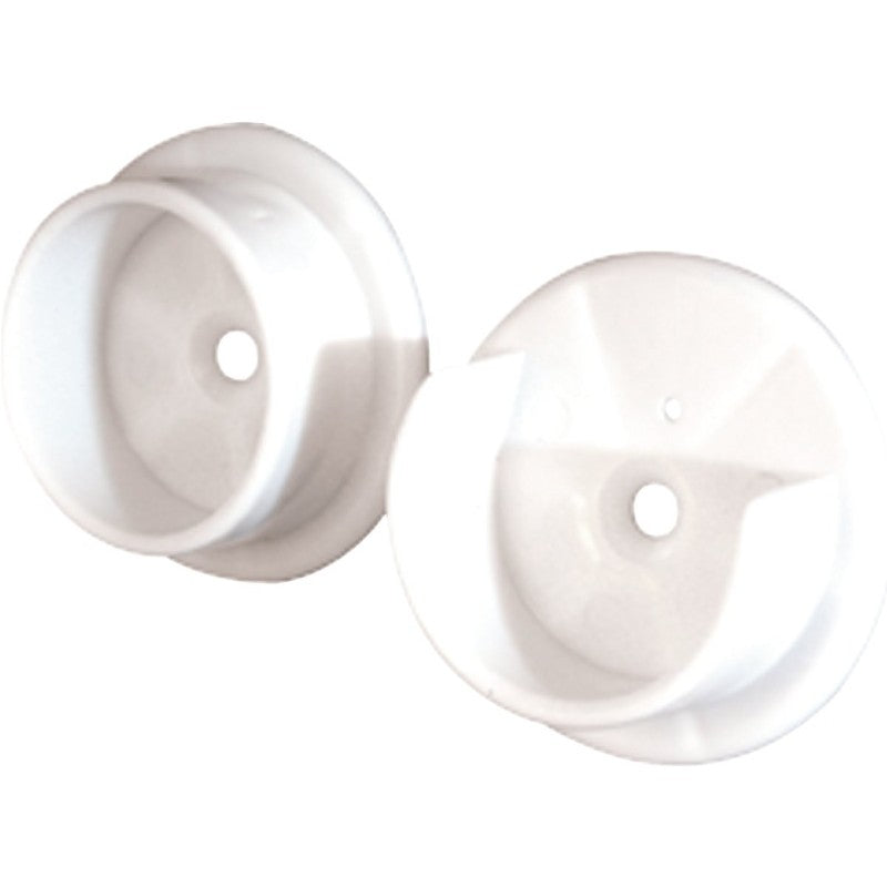Prime-Line N 6568 Closet Pole Socket, Plastic, White