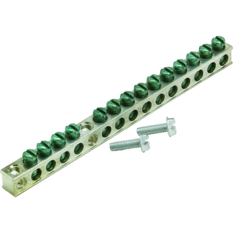 Eaton GBKP14P Ground Bar Kit, 5.69 in L, 14-Terminal, 14 to 4 AWG Wire