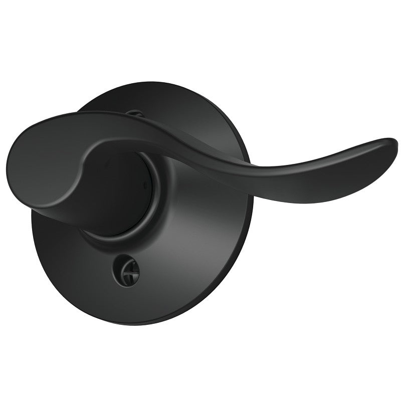 Schlage Accent Series F170ACC622RH Right Hand Dummy Lever, Mechanical Lock, Matte Black, Metal, Residential, Right Hand