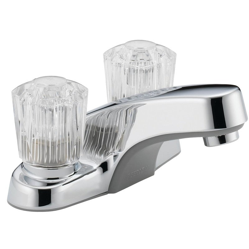 Peerless P240LF Series Bathroom Faucet, Standard Spout, Chrome Plated, 1 in Plate Size, 4 in, 1.2 gpm, 2-Faucet Handle