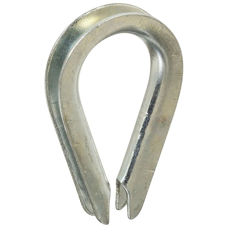 National Hardware 3232BC Series N176-792 Rope Thimble, 1-1/16 in Dia x 1-15/16 in L Dimensions, Steel, Zinc