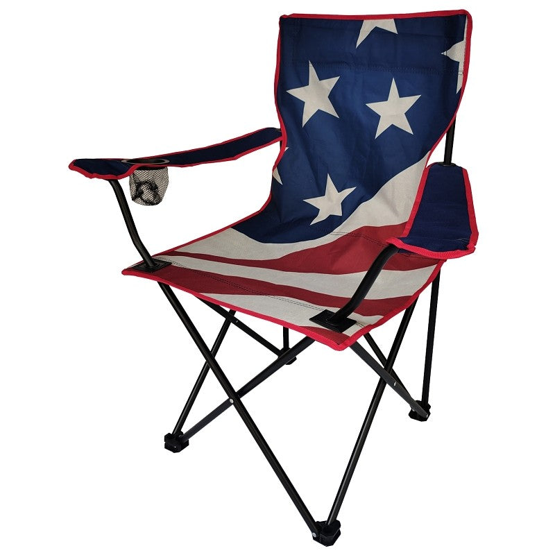 Seasonal Trends FC-003 Folding Chair, 81 cm W, 76 cm D, 90 cm H, Steel Frame, Black Frame, Polyester Fabric Seat (Pack of 6)