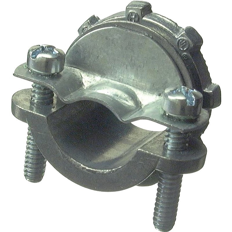 Halex 05103B Clamp Connector, 3/8 in, 1-3/16 in L, Zinc, 100/PK