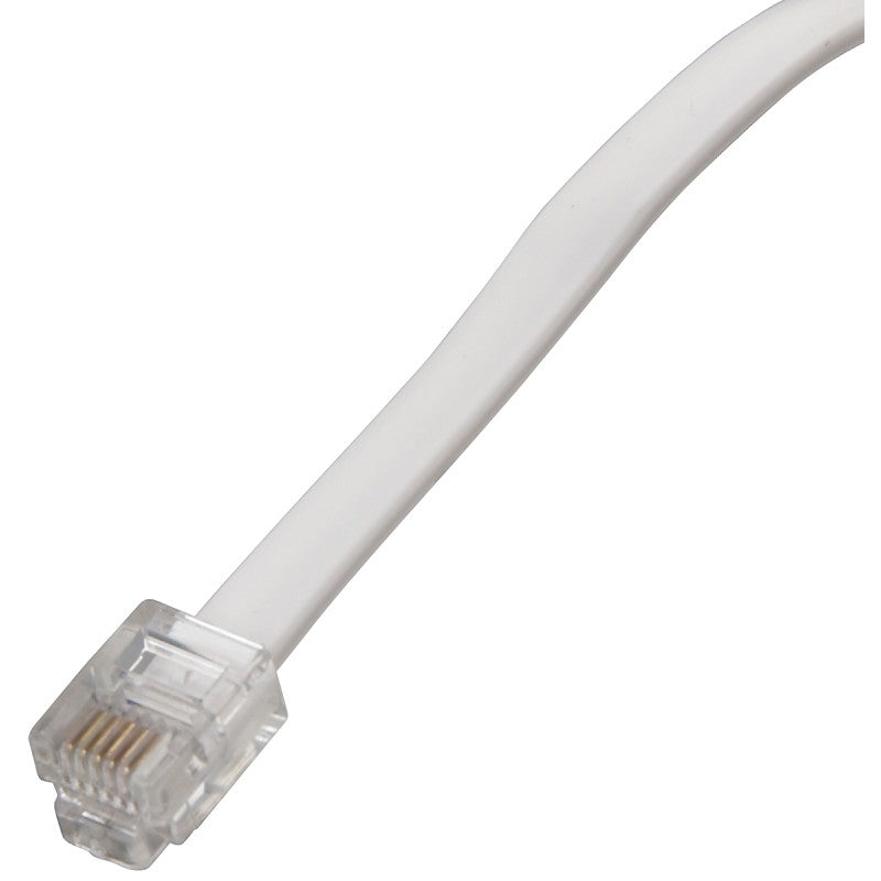 Zenith TL1012W Telephone Cord, White Sheath, 12 ft L