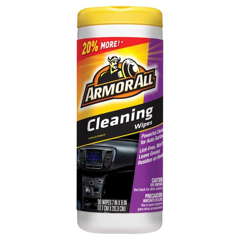 Armor All 17497C Cleaning Wipes, 7 in L, 8 in W, Characteristic, Effective to Remove: Dust, Ground-in Dirt, Grime